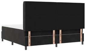 Boxspring Ágy Matracra Fekete 200x200 cm Bársonyos