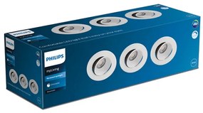 Philips - 3x ABROSA LED 9W 230V IP44 für Badezimmer dimmbar Set