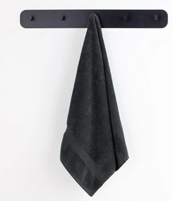 Sötétszürke frottír pamut törölköző és fürdőlepedő készlet 4 db-os Marina – Restilo