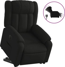 vidaXL elektromos felállást segítő fekete szövet dönthető fotel