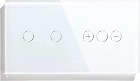 Dupla Érintőkapcsoló És Fényerőszabályzó Üvegkapcsoló