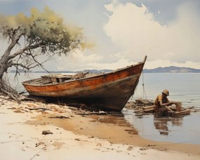 Poszter 50x40cm Nyugodt tengerpart