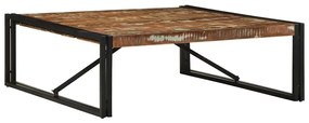 többszínű tömör újrahasznosított fa dohányzóasztal 100x100x35cm