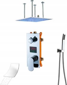 Süllyesztett Vízesés Szett Led Kijelző Króm