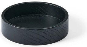 Fekete dekoratív fa tárolódoboz ø 11x3 cm Circle S – LIND DNA