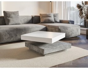 TIMO dohányzóasztal, fehér/szürke beton