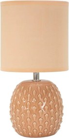 Barackszínű kerámia asztali lámpa textil búrával (magasság 27 cm) Pontus – Mauro Ferretti