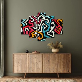 Grafikus absztrakciós kép (150x105 cm)