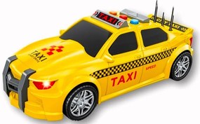 Ultimate Devil Race Taxi Vörös Fényszóróval 25 Cm Elektromos Játék Autó Hátrahúzós Mechanikával