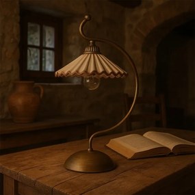 ONLI - Asztali lámpa ROSINA 1xE14/6W/230V bronz