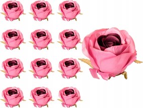 Rózsafej rózsaszín, sötét közepű 12 db-os művirág szett