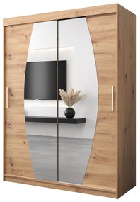 Ruhásszekrény 150 cm Eclipse (artisan tölgy + artisan tölgy). 1063409