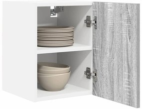 Függő szekrény polcokkal Riga 2 pcs Szürke Sonoma és fehér