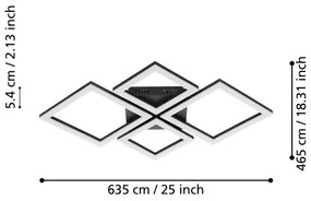 Eglo 900318 - LED Dimmelhető mennyezeti lámpa PARANDAY-Z LED/42W/230V