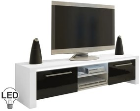 TV asztal/szekrény Helix (fehér + fényes fekete). 780041