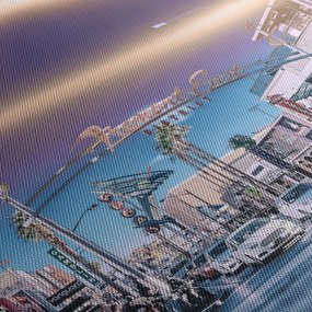 Kép egy utcáról Las Vegasban (órával) (90x30 cm)