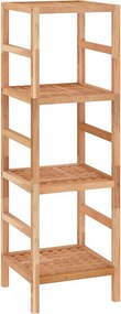 vidaXL tömör diófa fürdőszobapolc 35,5 x 35,5 x 112,5 cm