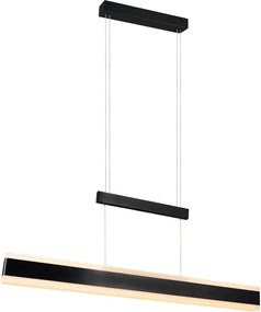 Matt fekete LED függőlámpa fém búrával Arcola – Trio