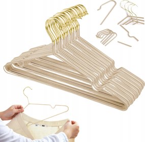 Ruhaakasztók Ruhaakasztó Szekrény Akasztó Arany 20 Db