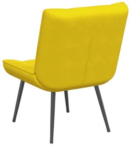 sárga bársony pihenőfotel 64 x 74 x 84 cm