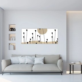 Kép - Grafikus rét N⁰2 (120x50 cm)