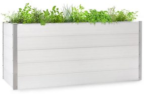 Nova Grow, kerti ágyás, 195 x 91 x 100 cm, WPC, fa megjelenés, fehér