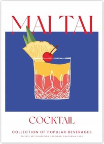 Poszterek 50x70 Ital Mai Tai Alkoholos koktél