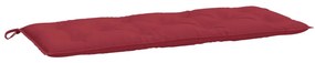 2 db borvörös oxford szövet kerti padpárna 120 x 50 x 7 cm