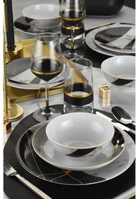 Black&amp;White 24 db-os porcelán étkészlet - Kütahya Porselen