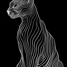 Poszter 40x40cm Minimális kontúr