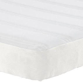 Pocket Spring Mattress Krém 180x200x20 cm Közepesen Kemény Szövet