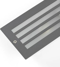 4 darabos modern süllyesztett lámpa szett sötétszürke IP44 - Hurricane