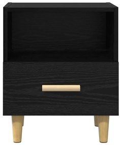 Éjjeliszekrény 2 pcs Musta tammi 40 x 35 x 47.5 cm Faanyag