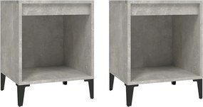 vidaXL 2 db betonszürke éjjeliszekrény 40x35x50 cm