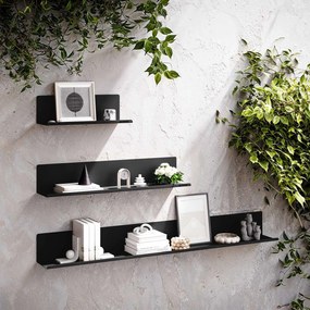 Fali polc JOANNE 700 mm, fekete