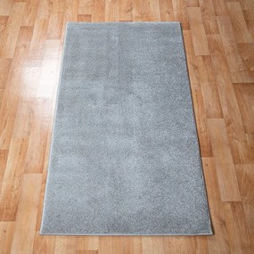 Szegett szőnyeg 80x150 cm – Világosszürke egyszínű (vastag)