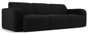 Fekete buklé kanapé 235 cm Molino – Micadoni Home