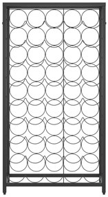 Fekete kovácsoltvas bortartó 45 palackhoz 54 x 18 x 100 cm