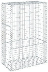 horganyzott vas gabion kosár fedéllel 100 x 50 x 150 cm