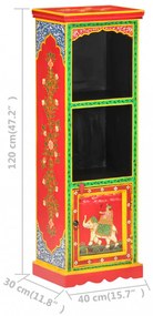 kézzel festett tömör mangófa tálaló 40 x 30 x 120 cm
