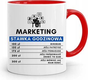 Marketingeseknek Marketing Bögre Piros Ajándék fényképes nyomtatással