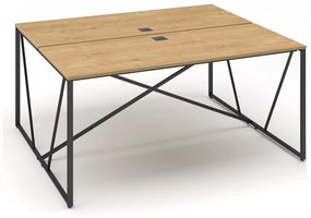 ProX asztal 158 x 137 cm, burkolattal, hamilton tölgy / grafit