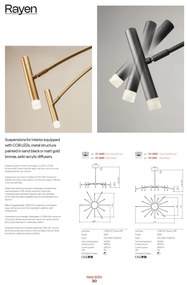 Redo 01-3450 - LED fényerőszabályozható rúdon szerelt csillár RAYEN LED/80W/230V CRI 90 arany