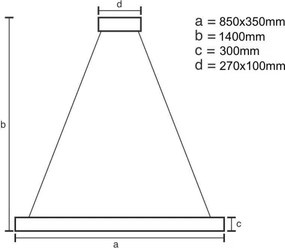 LED állítható fényerejű kristály csillár kábellel LED/90W/230V + DO