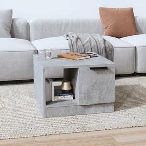 Betonszürke szerelt fa dohányzóasztal 50 x 50 x 36 cm