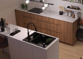 Deante Magnetic, nemesacél konyhai kiegészítő készlet, fekete, ZZMKN11O