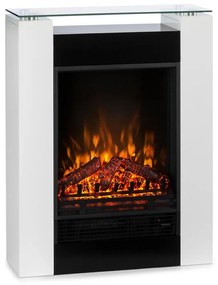 Klarstein Studio-5, elektromos kandalló, forrólevegős ventilátor, 900/1800 W, távirányító, fehér