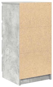 betonszürke szerelt fa tálalószekrény fiókos 37,5x35x99 cm