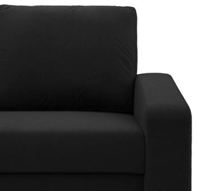 Zeus fotel, döntött kartámasz, szövet anyag, hab töltet, fekete