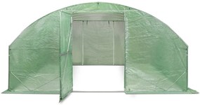 Garden Point 4x6m-es fémvázas fóliasátor, ajtóval, zöld